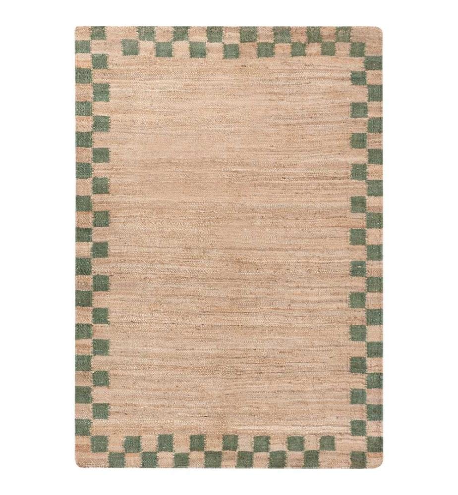 Teppich BEED Beige / Grün 160 x 230 cm Jute