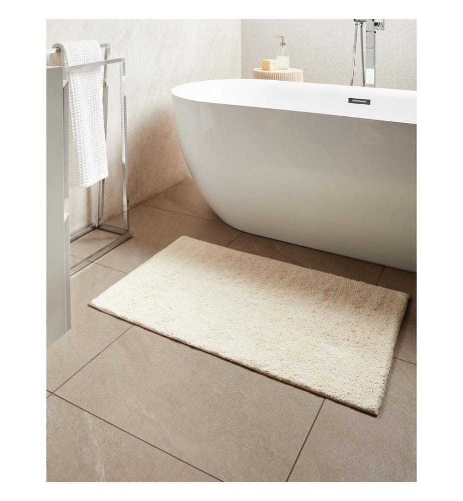 Badematte GOELA Cremeweiss 60 x 90 cm Baumwolle