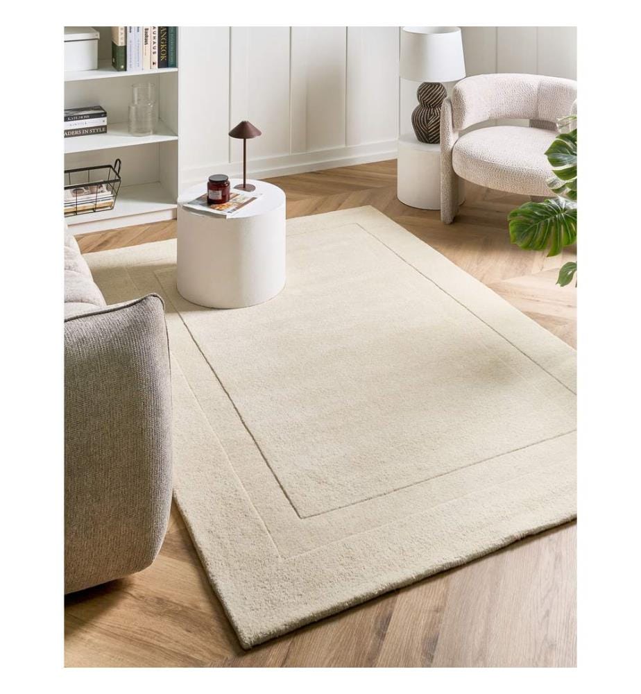 Teppich KARGIL Cremeweiss 200 x 300 cm Wolle