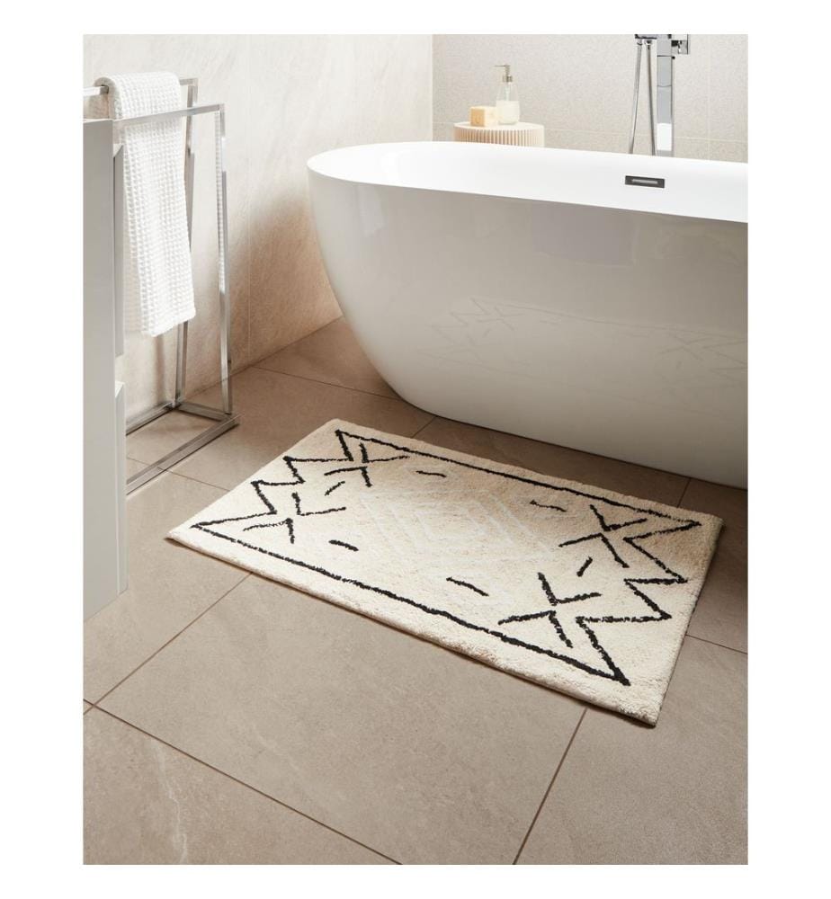 Badematte UNTLA Hellbeige 60 x 90 cm Baumwolle