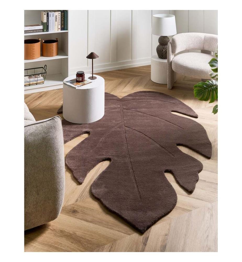 Teppich NAINITAL Dunkelbraun 160 x 230 cm Wolle