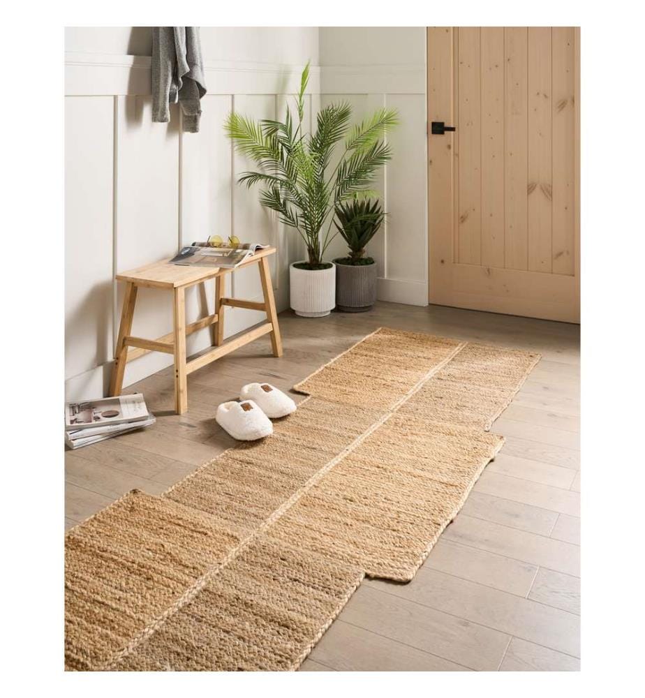 Teppich SANGLI Beige 80 x 300 cm Jute