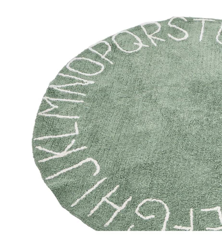 Kinderteppich VURGUN Grün ø 120 cm Baumwolle