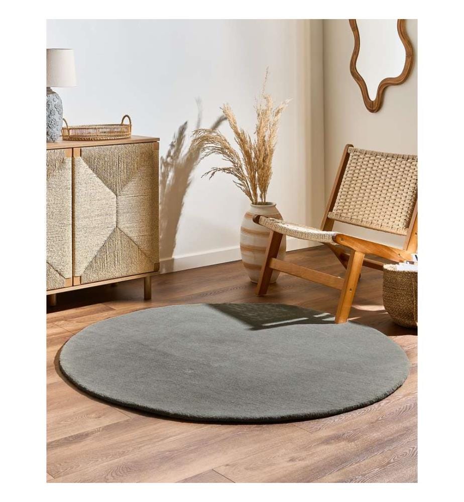 Teppich VASCO Dunkelgrau ø 140 cm Wolle