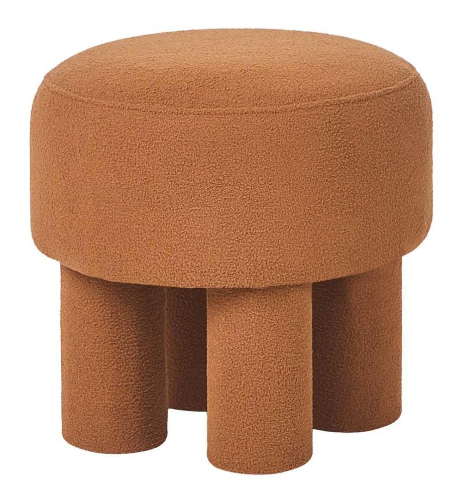 Hocker CANBY Bouclé Orange