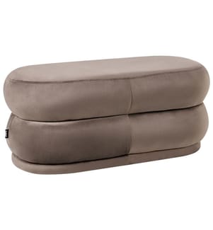 Banc rembourré ELLENDALE Velours Marron foncé