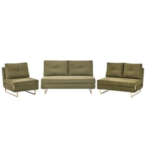 Sofa Set 6-Sitzer JERSLEV Stoff Grün