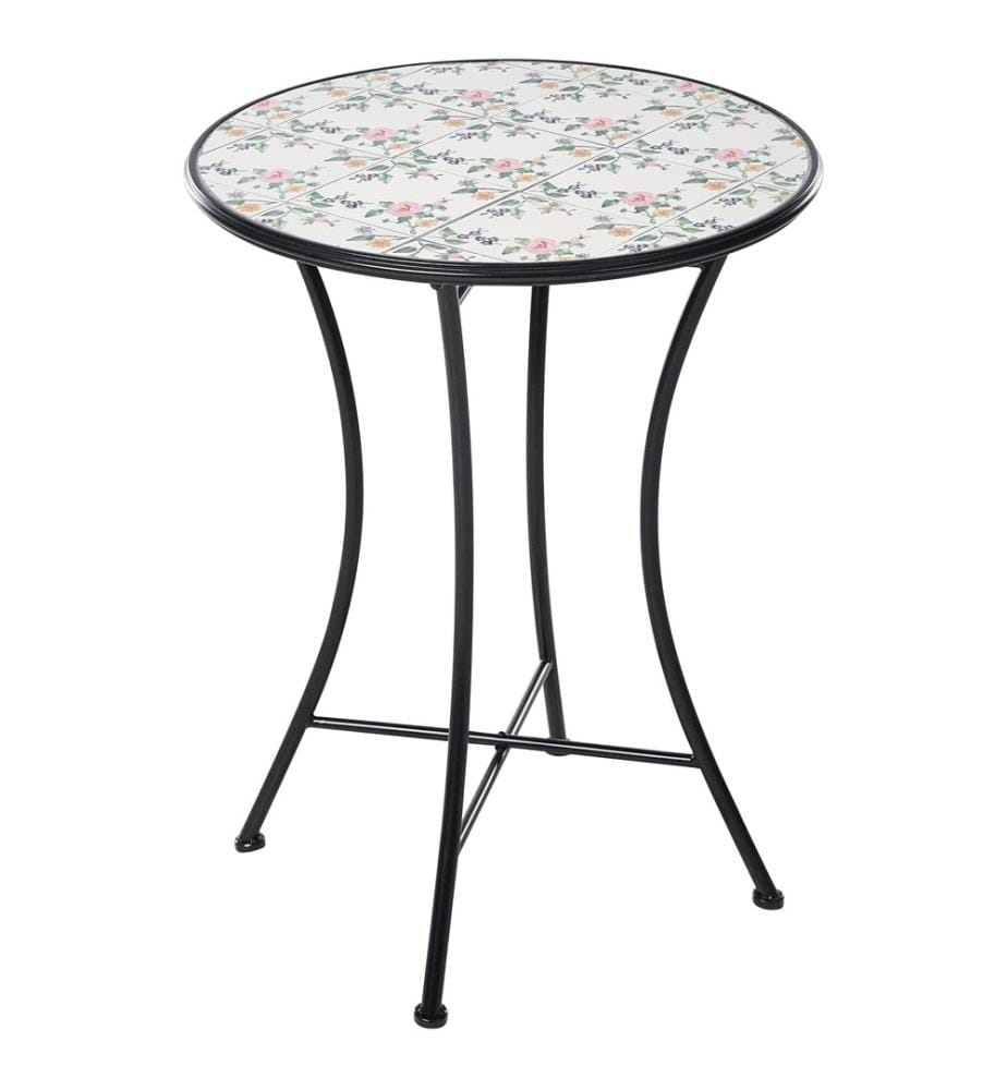 Table bistrot COLLIO 60 cm 60 cm Métal Noir