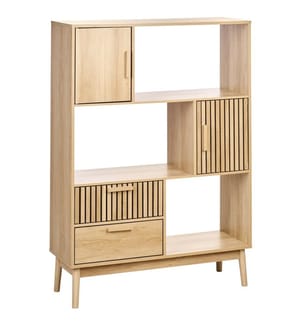 Shelving Unit LYNWOOD 140 cm Light Brown