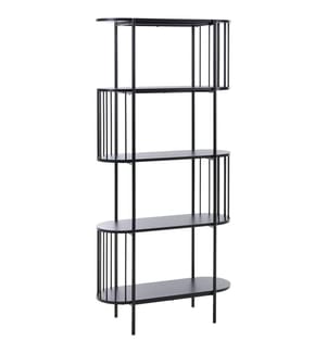 4 Tier Bookcase OREANA 172 cm Black