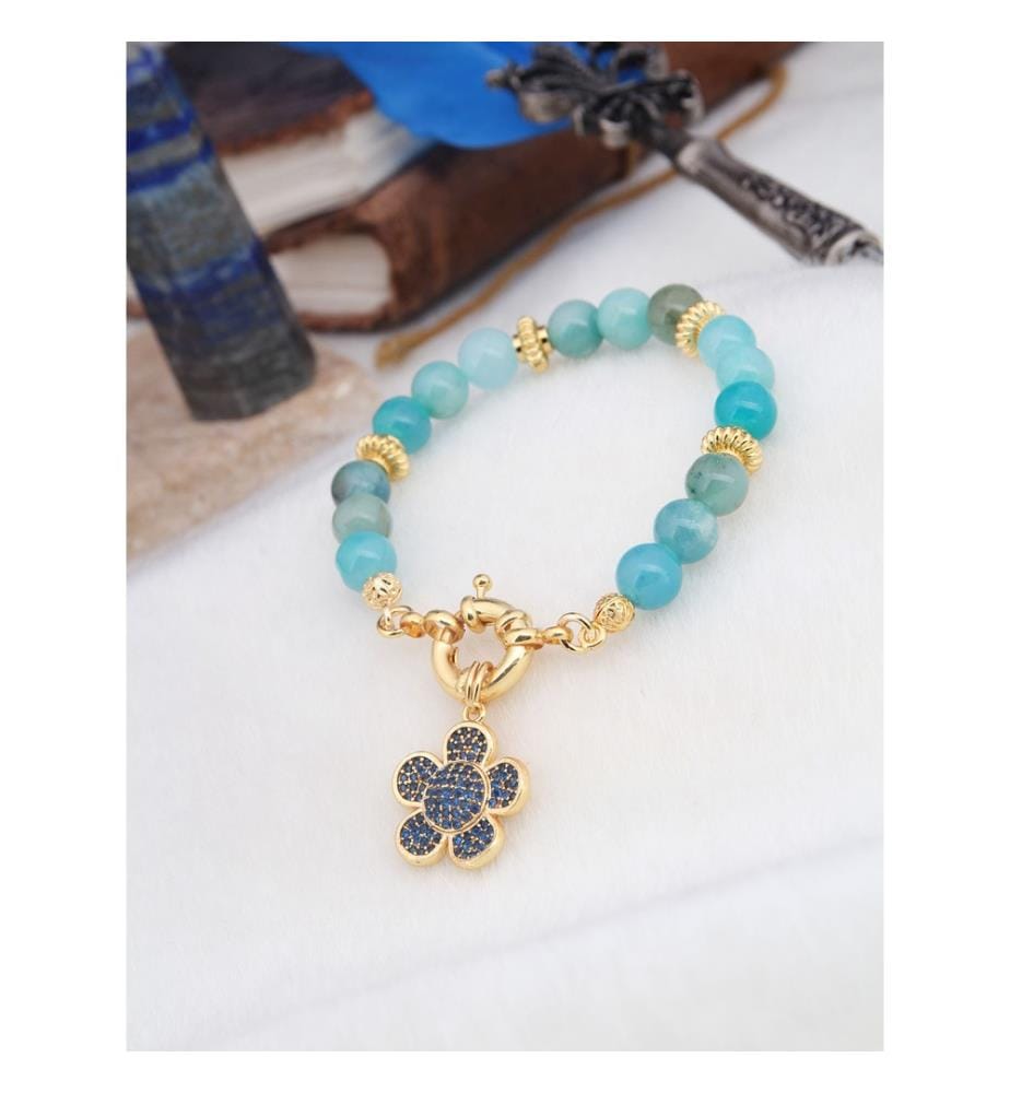 Bracelet en Agate et Zircon - Multicolore