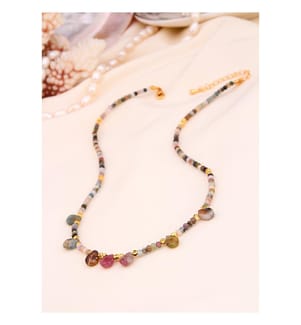 Collana in agata indiana - Multicolore