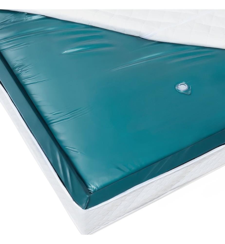 Wasserbettmatratze Blau Vinyl 160 x 200 cm Mono System leicht beruhigt Soft Side