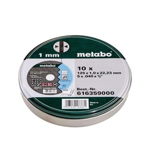 METABO - 125 x 1.0 x 22.23 mm, 10 Stück, in Dose