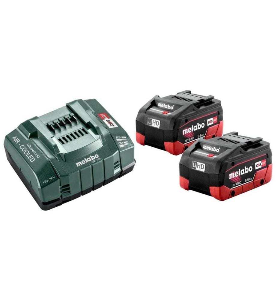 METABO - Batteries et chargeurs Basis-Set 2 x LiHD 5.5 Ah