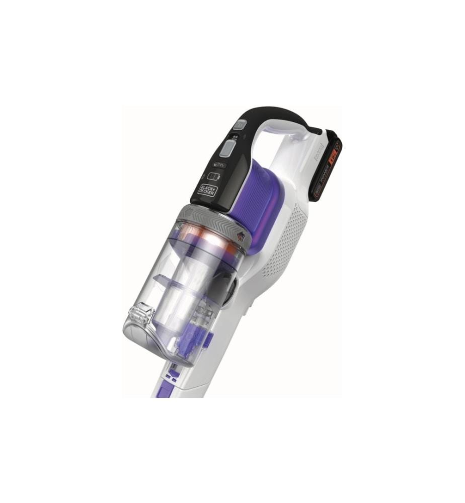 BLACK+DECKER Aspirateur à main/manche sans fil Pet 4 in 1 Violet/Blanc