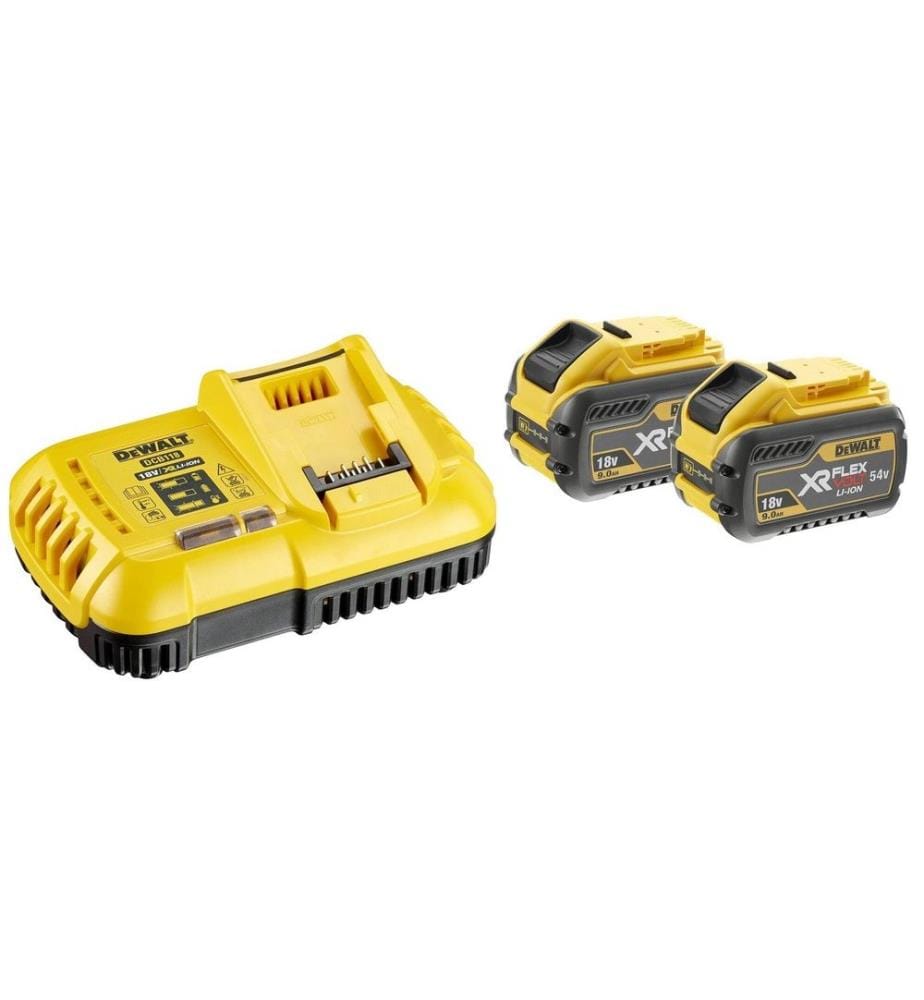 DEWALT - Kit de démarrage chargeur XR et 2x batterie 54 V 9 Ah