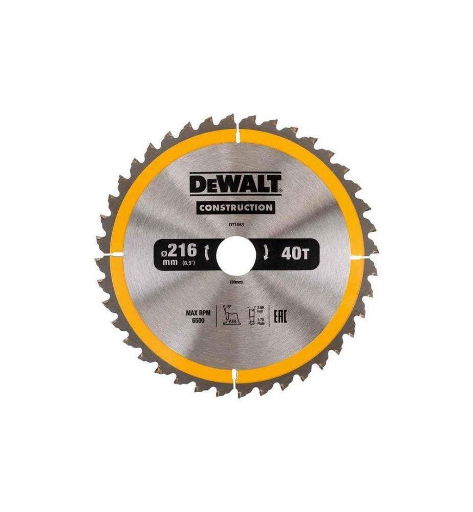 DEWALT - Lame de scie circulaire 216 x 30 mm, 40 WZ
