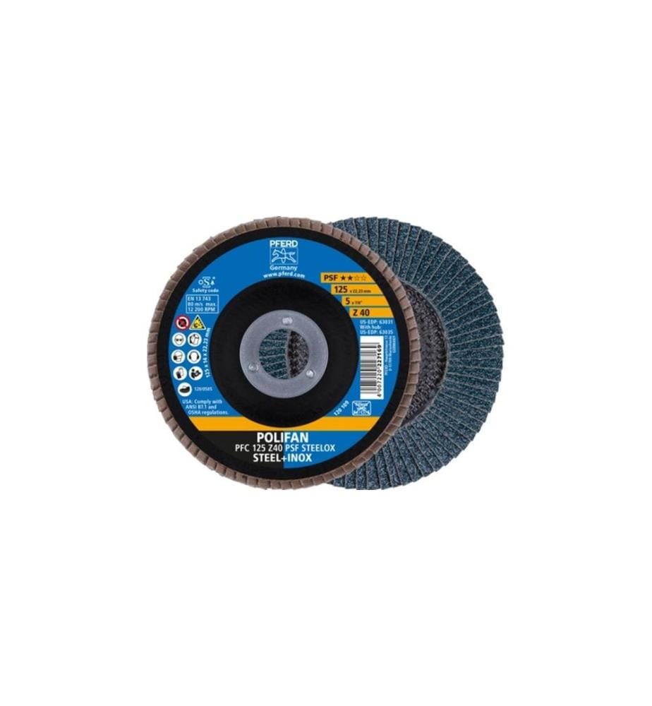 Pferd - Polifan-Fächerscheiben Zirkonkorund PFC 125 x 22.23 mm Z60