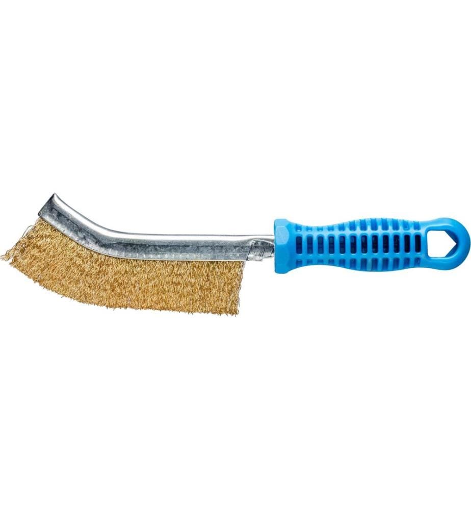 Pferd - Handbürste gebogen, Messing