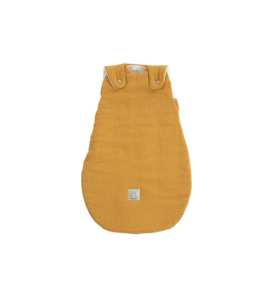 Träumeland - Sac de couchage toutes saisons Musselin jaune moutarde Taille 74/80