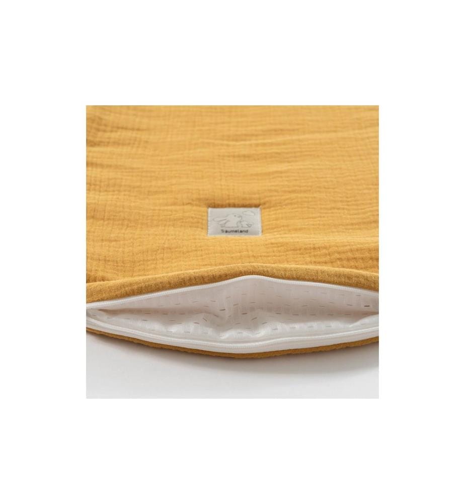 Träumeland - Sac de couchage toutes saisons Musselin jaune moutarde Taille 74/80
