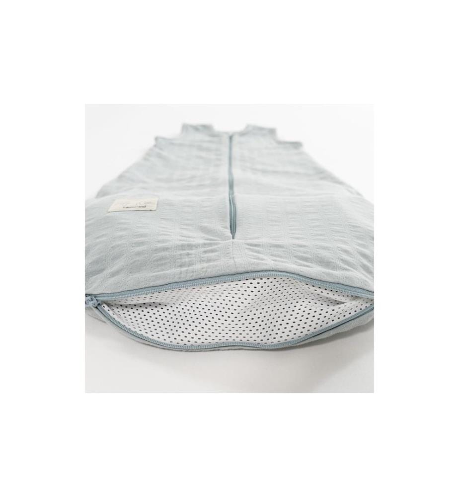 Träumeland - Sac de couchage d'été Signature bleu tourterelle Coton taille M