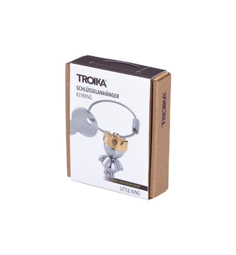 TROIKA - Schlüsselanhänger Little King Silber / Gold