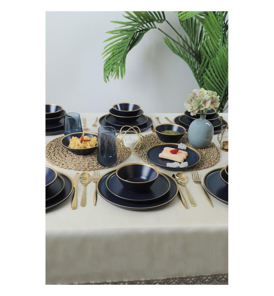 Servizio da 24 pezzi in ceramica - Blu scuro