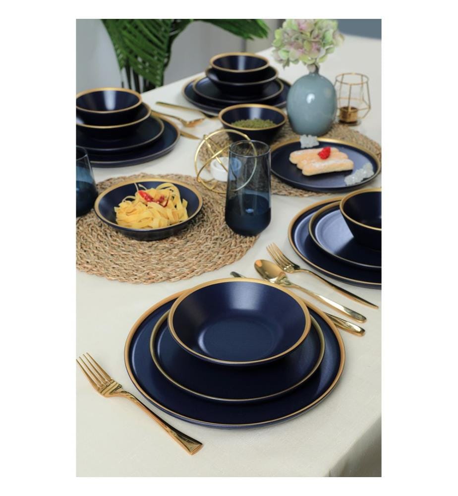 Servizio da 24 pezzi in ceramica - Blu scuro