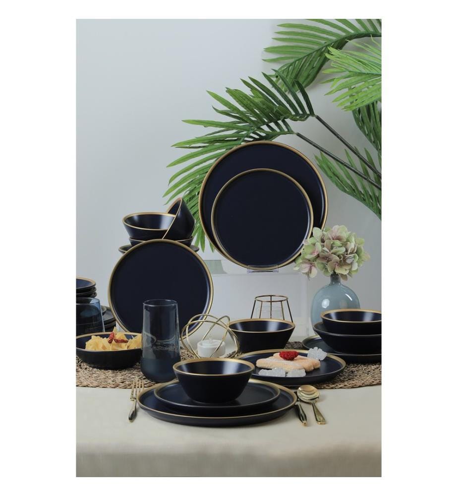 Servizio da 24 pezzi in ceramica - Blu scuro