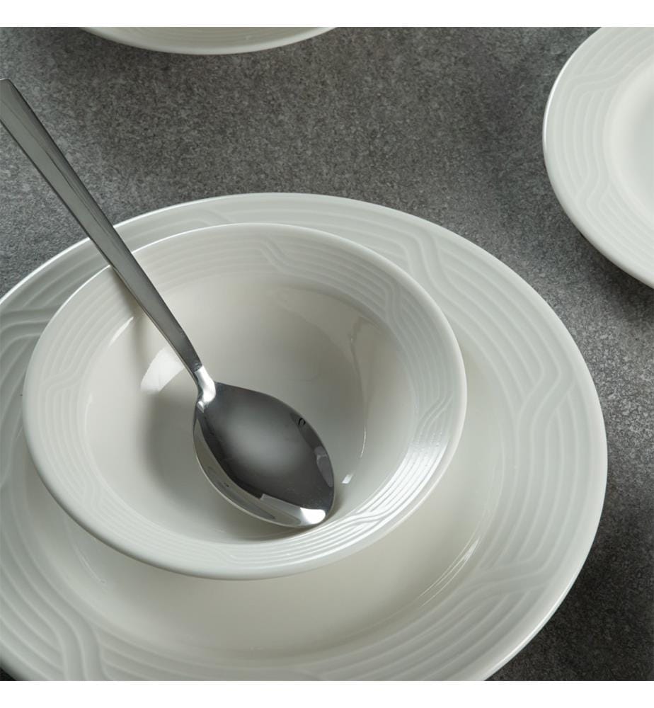 24 Piece Porcelain Dinner Service - White