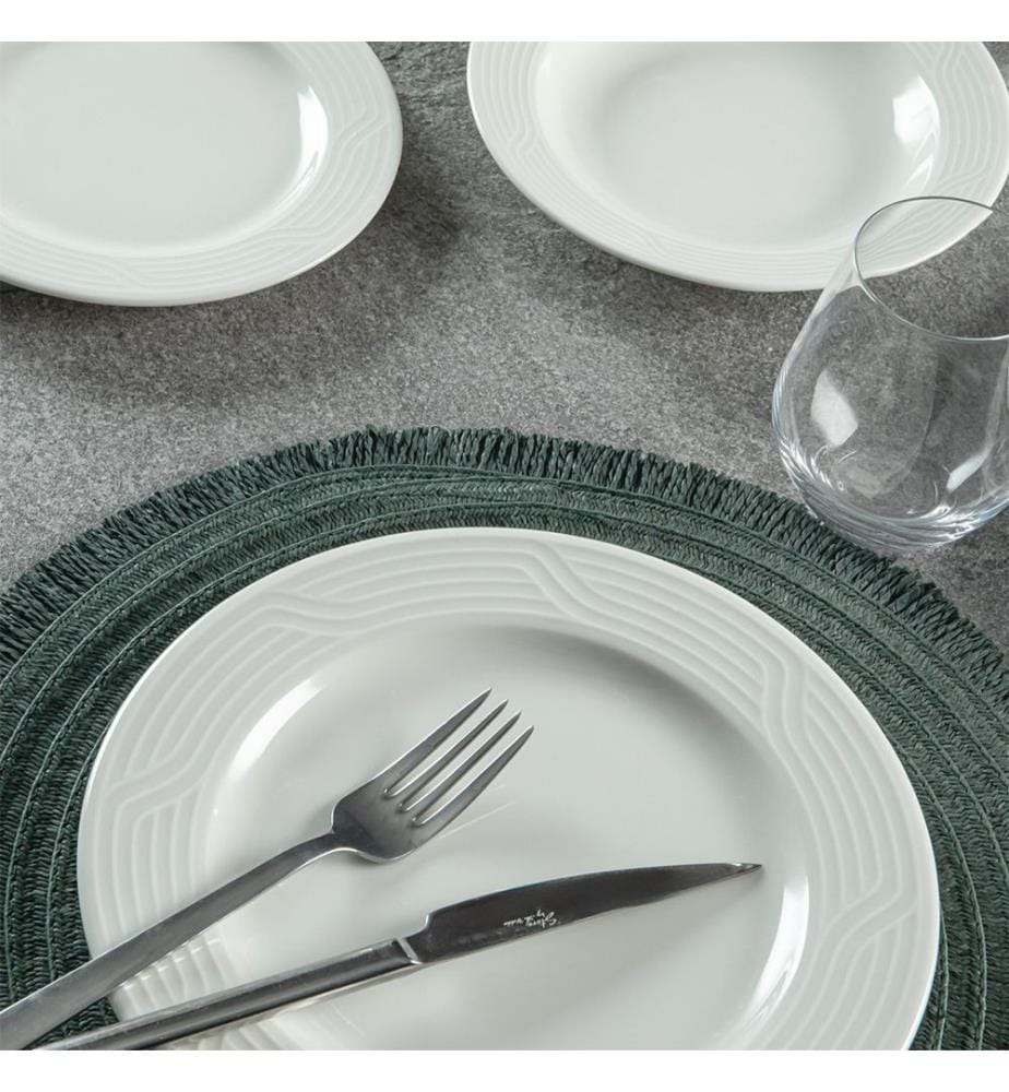 24 Piece Porcelain Dinner Service - White