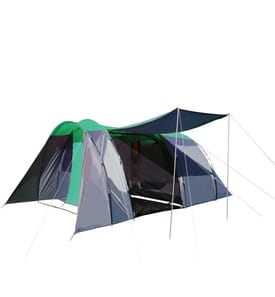 Tente de camping 6 personnes tente dôme verte grise