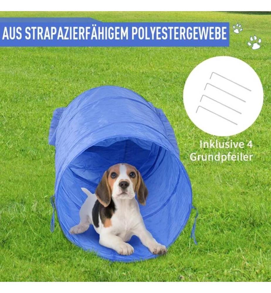 5-tlg. Hunde Agility Set Slalom Hürden Tunnel Sprungring