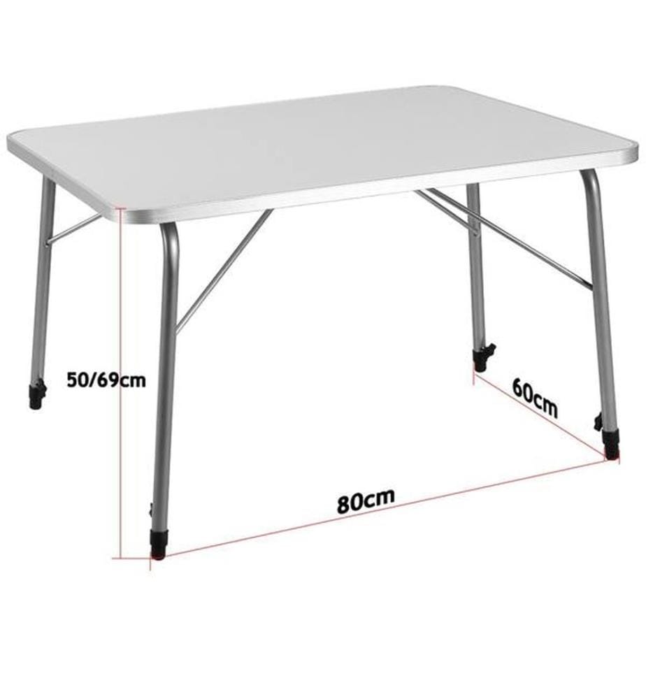 Alu Campingtisch klappbar höhenverstellbar 80 cm x 60 cm