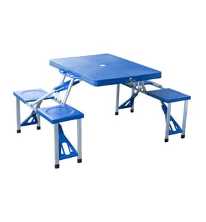 Alu Campingtisch Picknick 4-Sitzer klappbar Blau