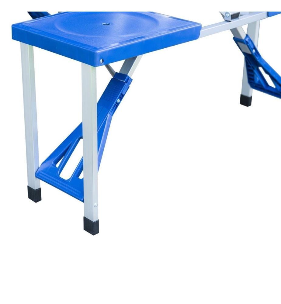 Alu Campingtisch Picknick 4-Sitzer klappbar Blau