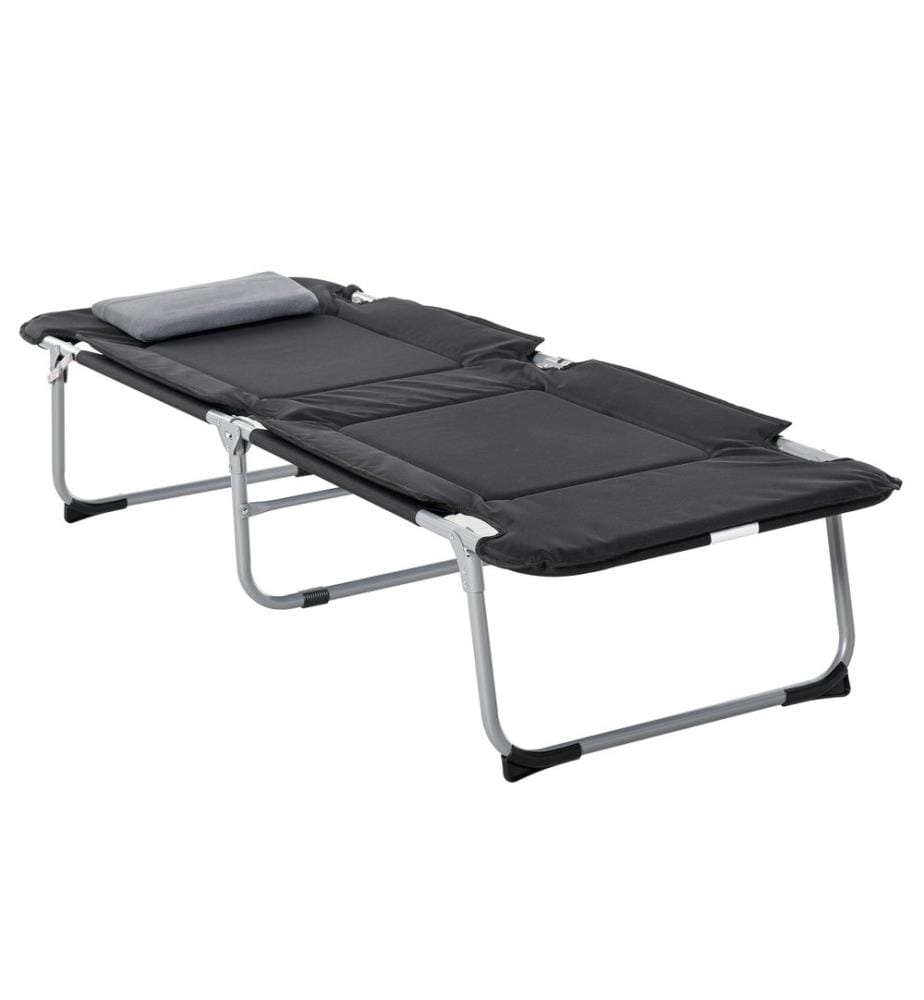Feldbett Campingliege Klappbett inkl. Kissen 183x66x33 cm