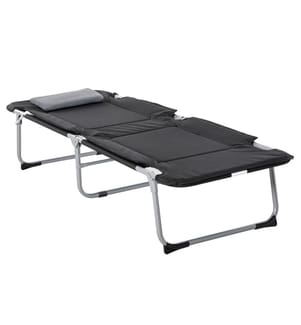 Feldbett Campingliege Klappbett inkl. Kissen 183x66x33 cm