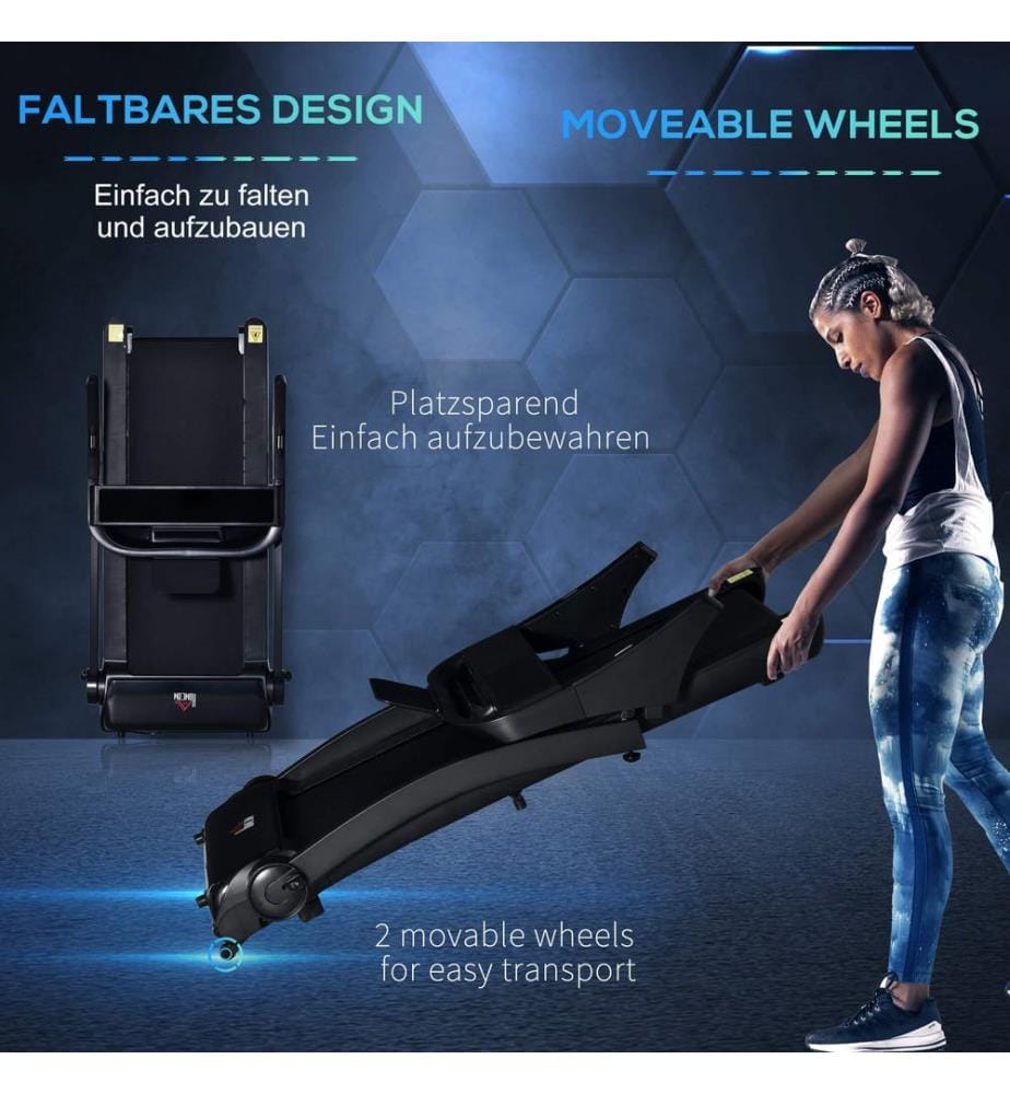 Laufband Fitness klappbar elektrisch mobil 550 W 1-14 km h LCD-Display