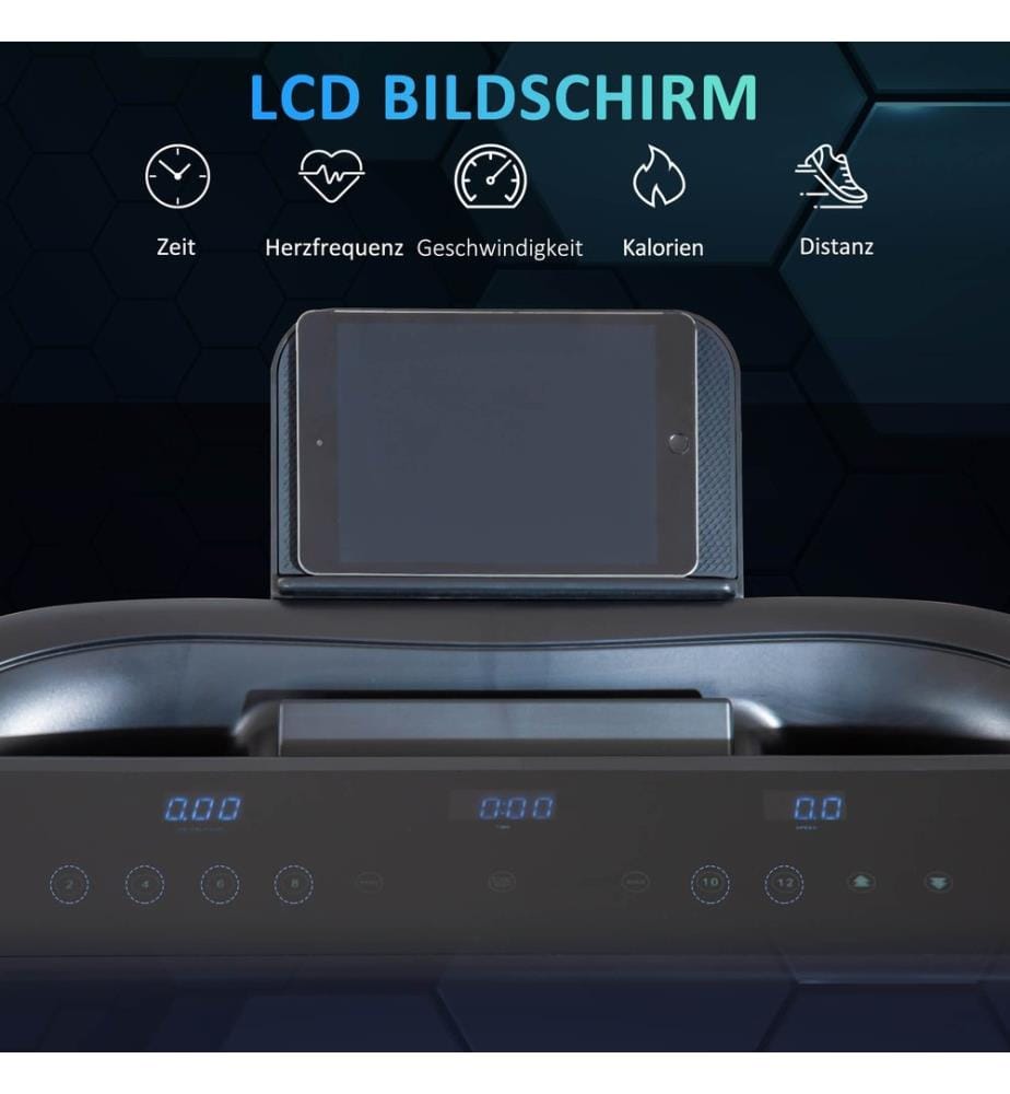 Laufband Fitness klappbar elektrisch mobil 550 W 1-14 km h LCD-Display