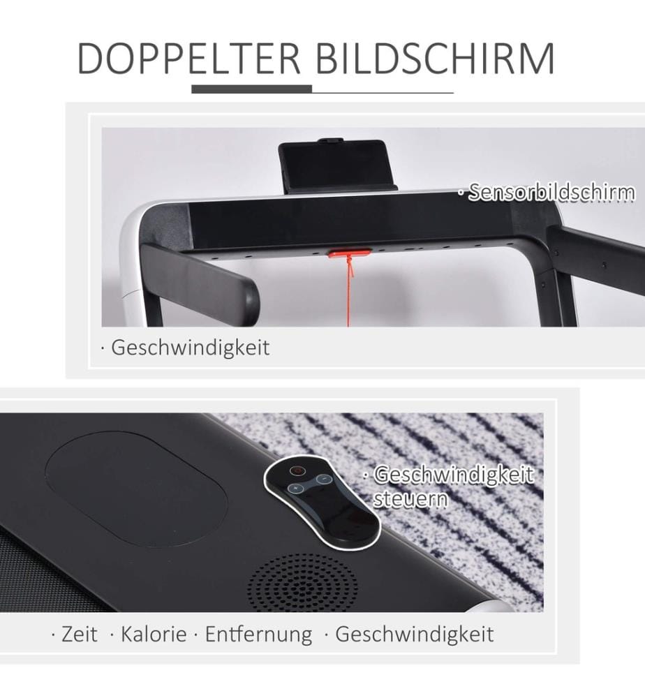 Elektrisches Laufband mit LED-Display Klappbar 1-12 Km h