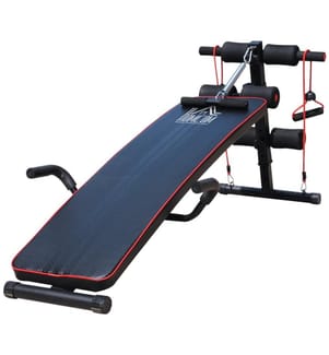 Sit Up Bank Bauchtrainer Trainingsbank mit Widerstandsbänder