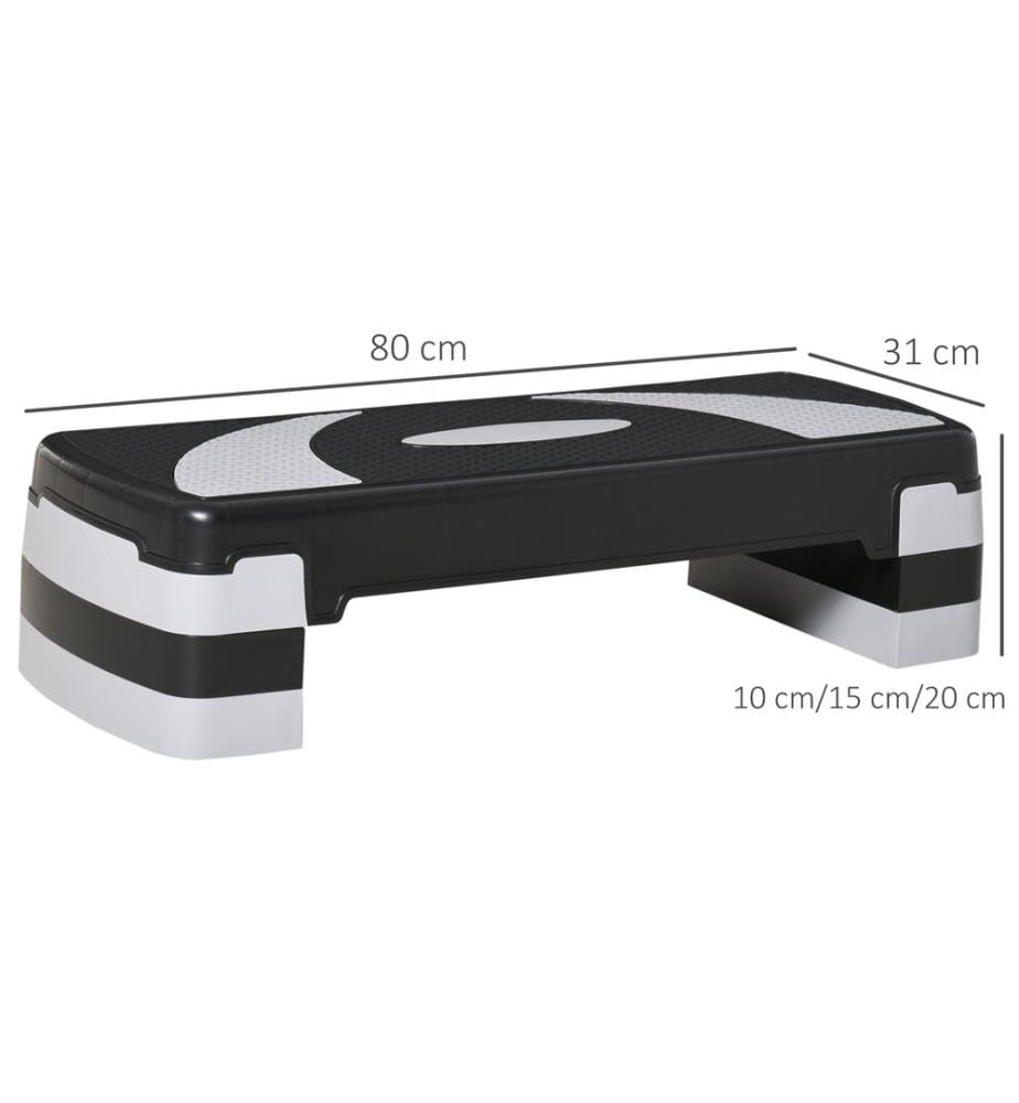 Stepper d'aérobic réglable en hauteur sur 3 niveaux