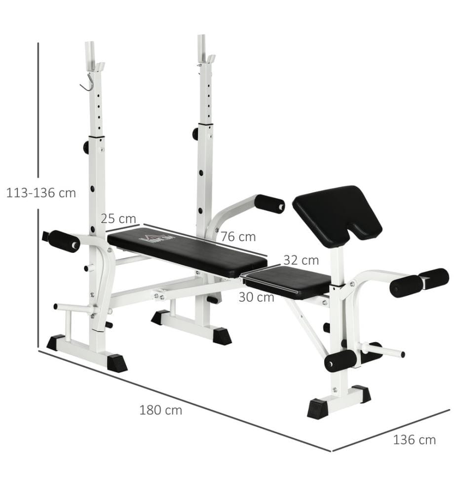Trainingsbank Hantelbank mit Beinpresse und Hantelablage