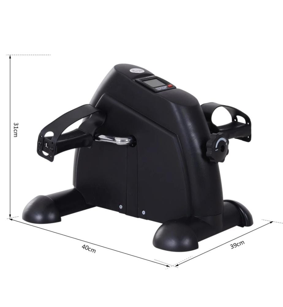 Heimtrainer Mini Bike Pedaltrainer LCD-Display - schwarz
