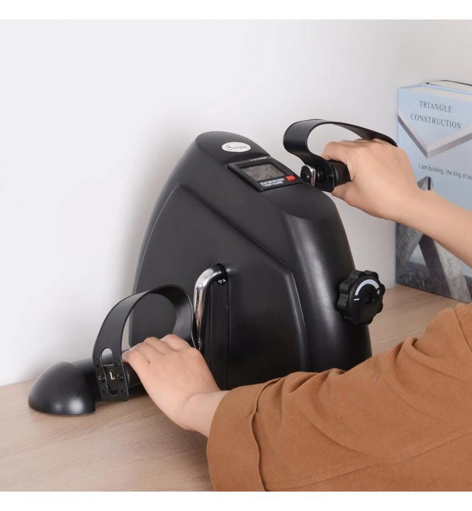 Heimtrainer Mini Bike Pedaltrainer LCD-Display - schwarz