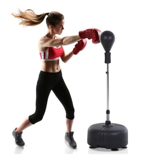 Punchingball Set Standboxsack Stand-Punchingball Handschuhe