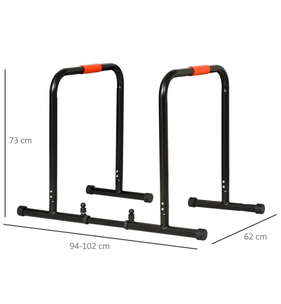 Station de fitness pour dips et pompes, 94 102 x 62 x 73 cm